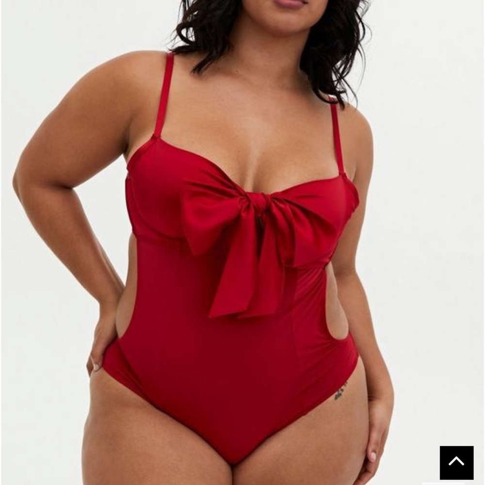 Torrid Big Bow Satin Bodysuit